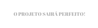 O PROJETO SAIRÁ PERFEITO